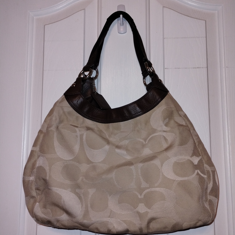 Coach Tan and Brown Shoulder Bag - Picture 2 of 3